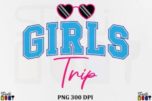 Retro Summer Girls Trip Varsity PNG Graphic by Studimony · Creative Fabrica