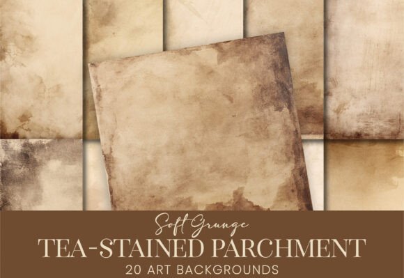 Tea Stained Aged Grunge Parchment Paper