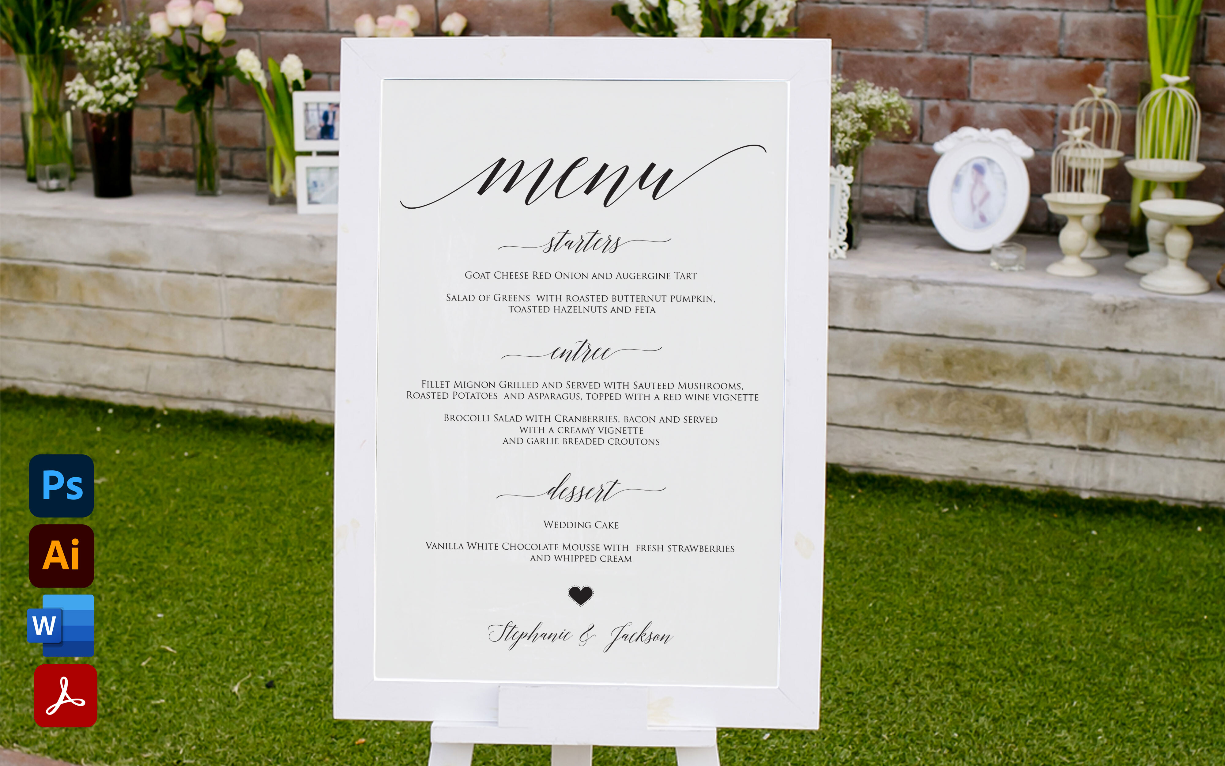Wedding Menu Board, TOS_340