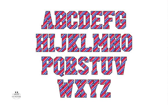 American 4th of July Font - Preview 3