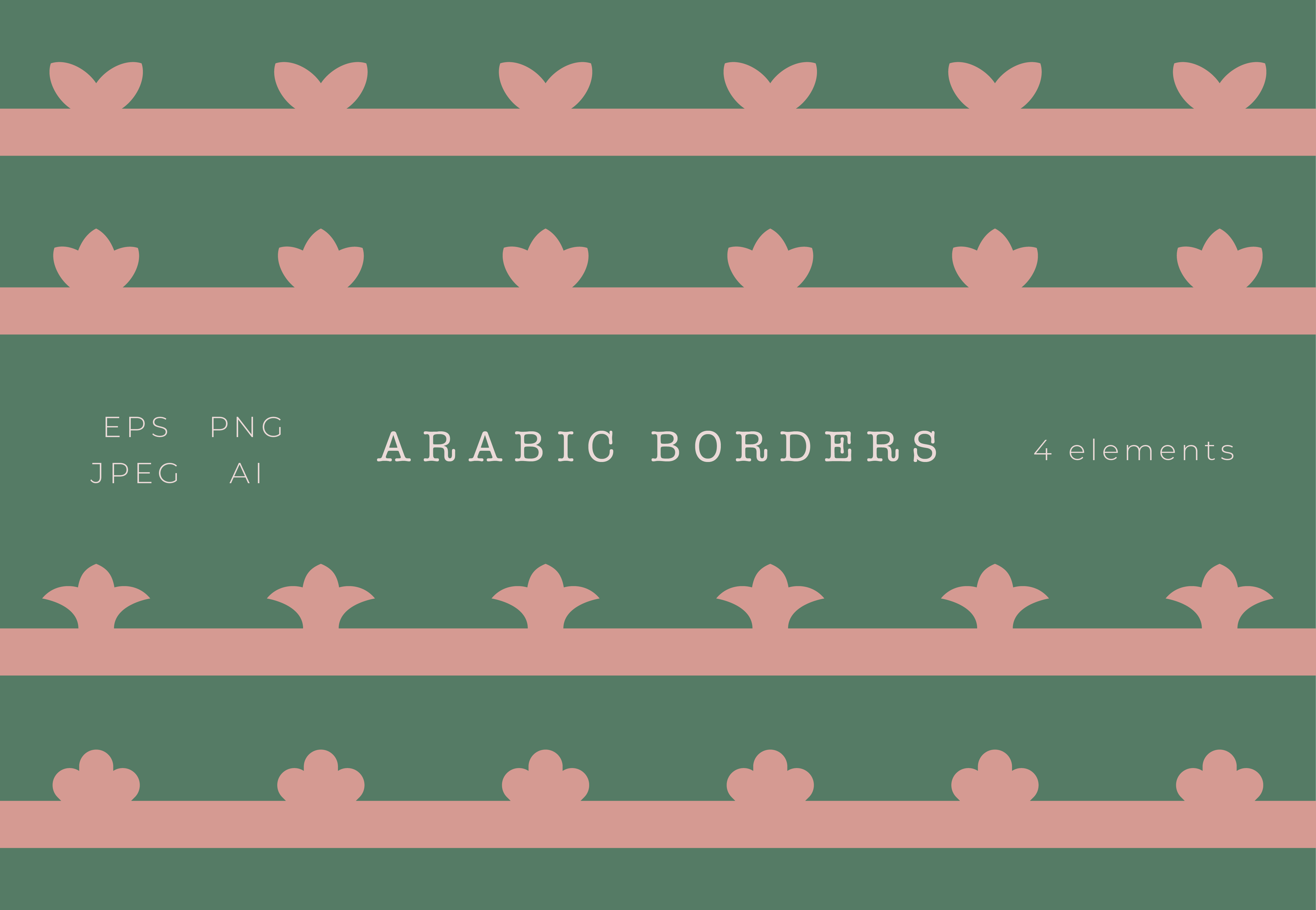 Arabic Style Borders Graphic by Purrga · Creative Fabrica