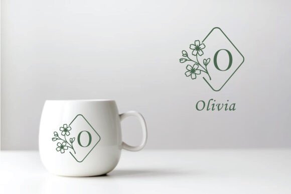 Blossom Floral Monogram Font - Preview 4