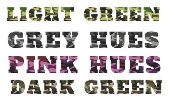 Camouflage Font - Preview 2