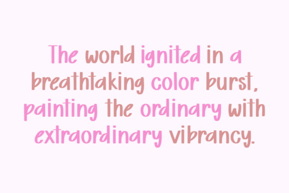 Color Burst Font - Preview 1