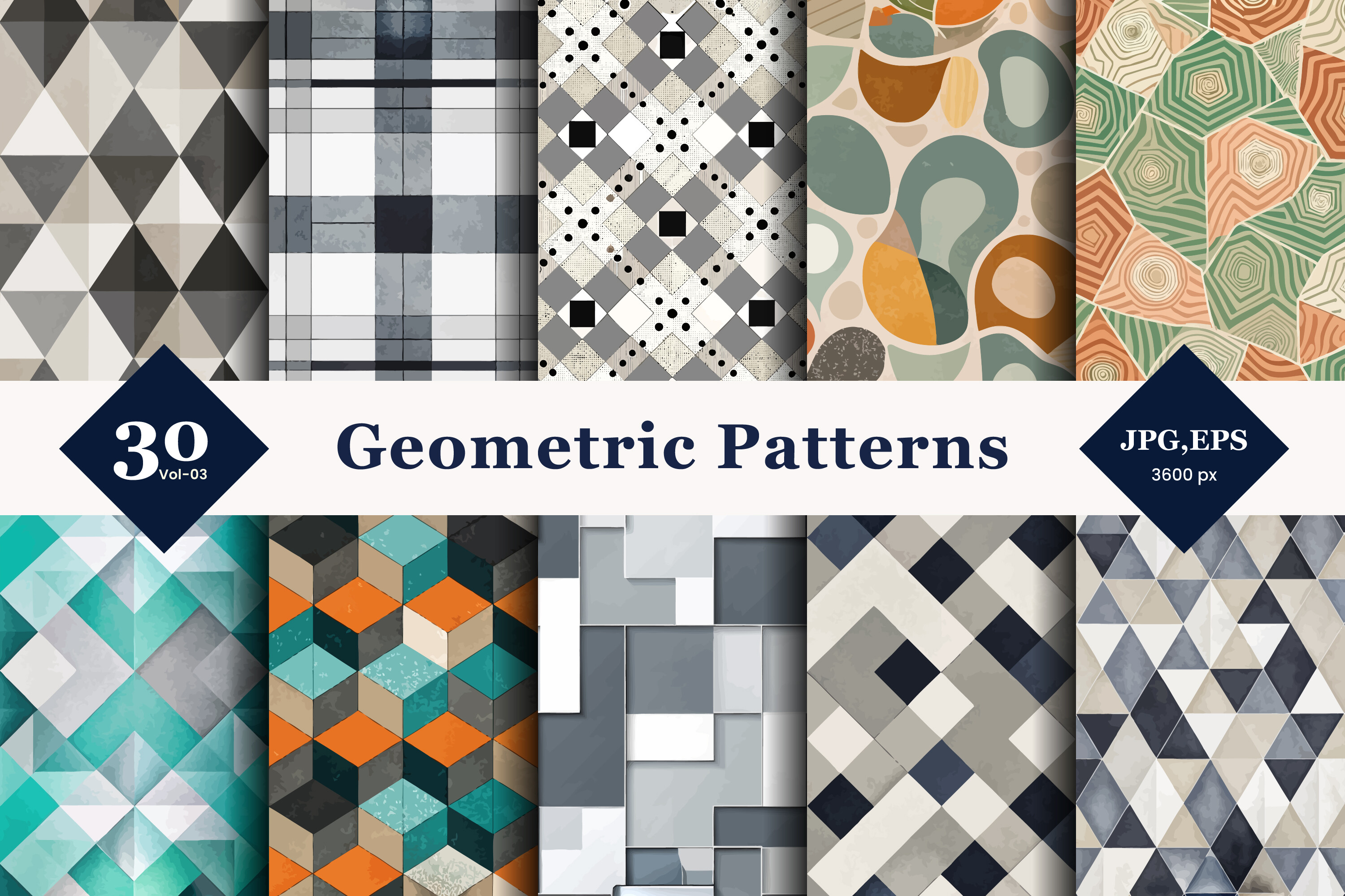 Geometric Seamless Patterns 03 Graphic by TriDraw · Creative Fabrica