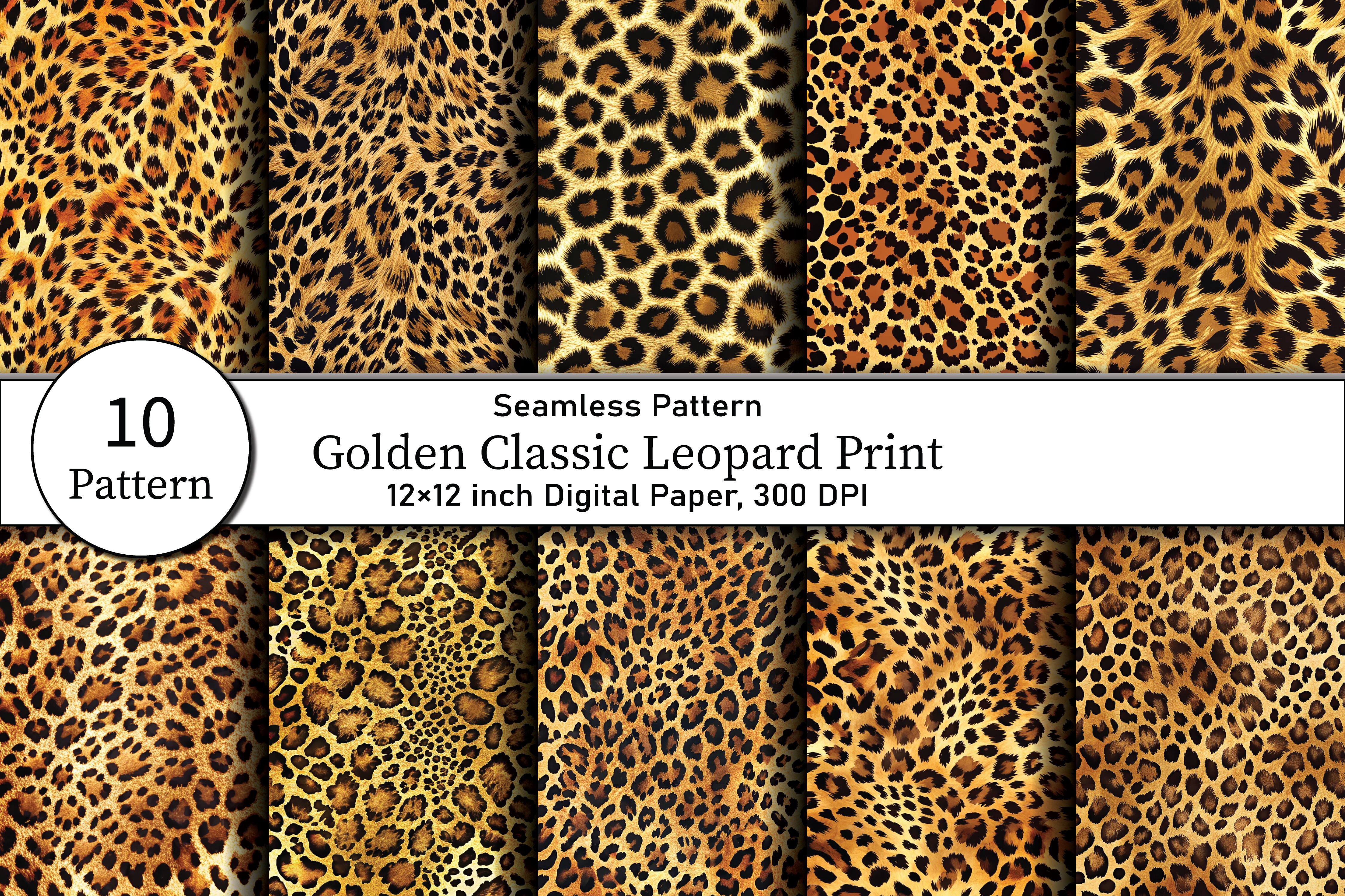 Golden Classic Leopard Print Graphic by Design Store · Creative Fabrica
