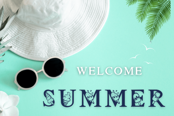 Ice Cream Summer Font PNG with transparent background - Preview 3
