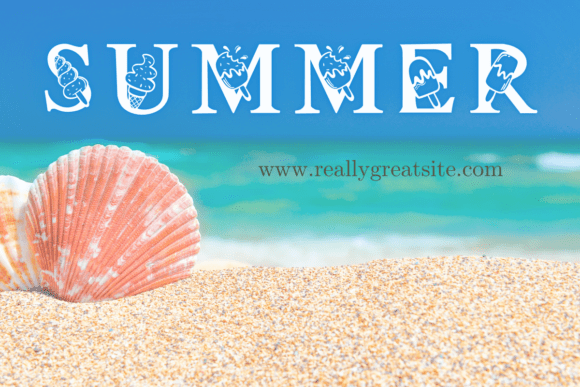 Ice Cream Summer Font PNG with transparent background - Preview 6