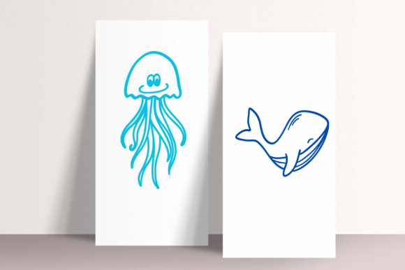 Ocean Doodles Font PNG with transparent background - Preview 5
