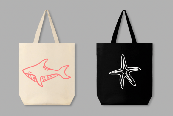 Ocean Doodles Font PNG with transparent background - Preview 6