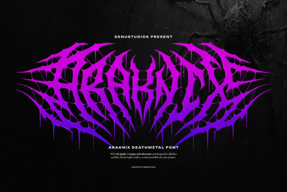 Araknix Blackletter Font By Denustudios