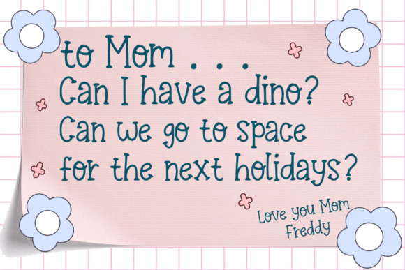 Ballpoint Cute Font - Preview 1