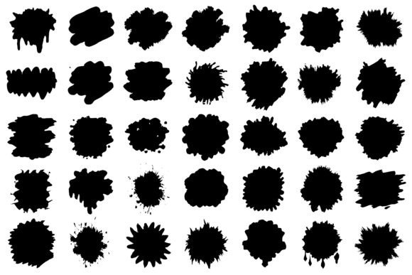 Brush Stroke Shapes Set, Grunge Strokes