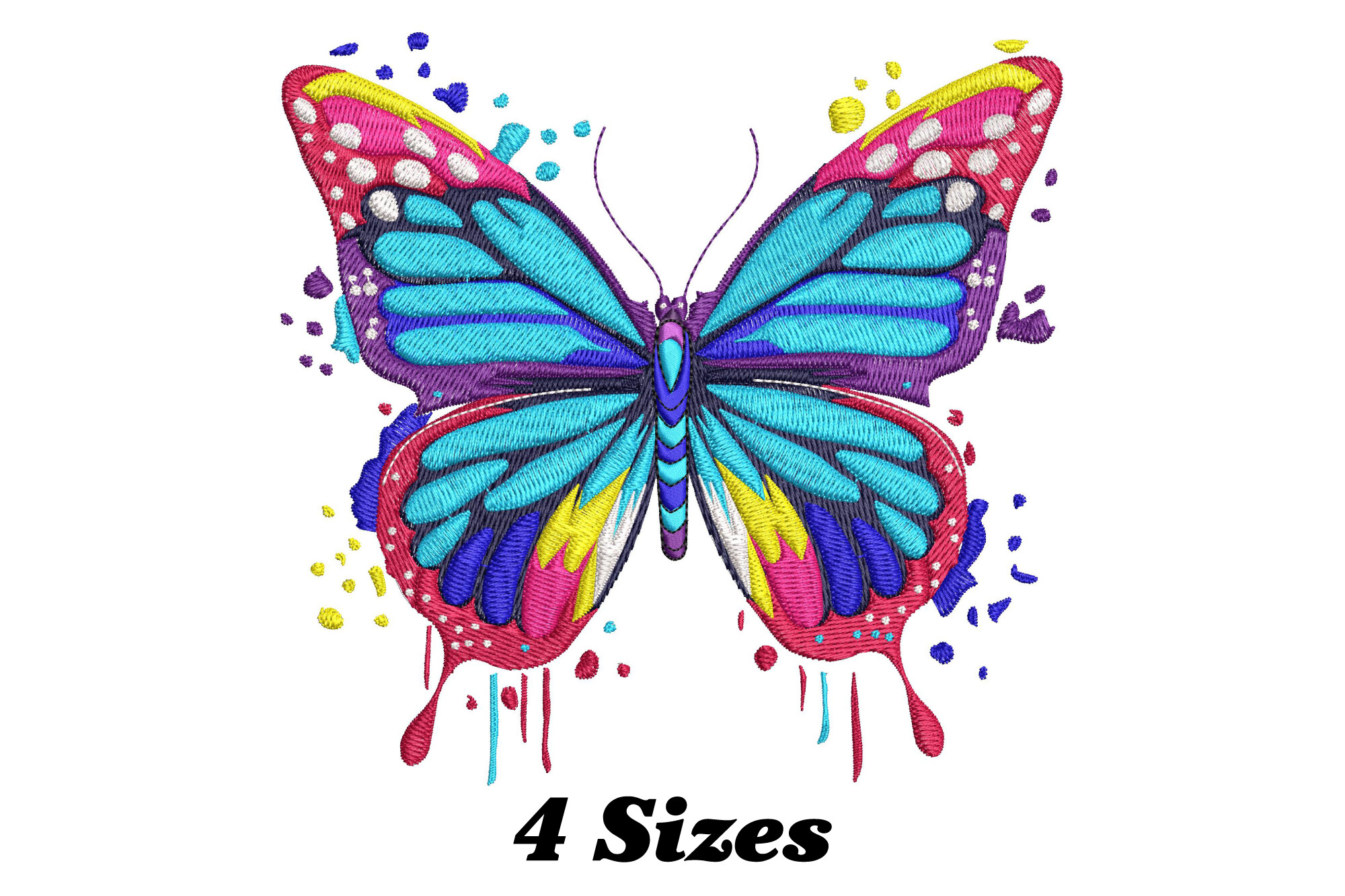 Colorful Neon Blue Butterfly