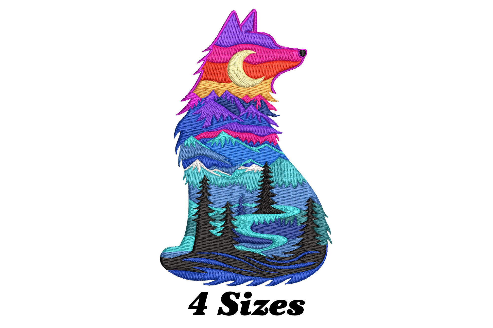 Colorful Wolf Sunset