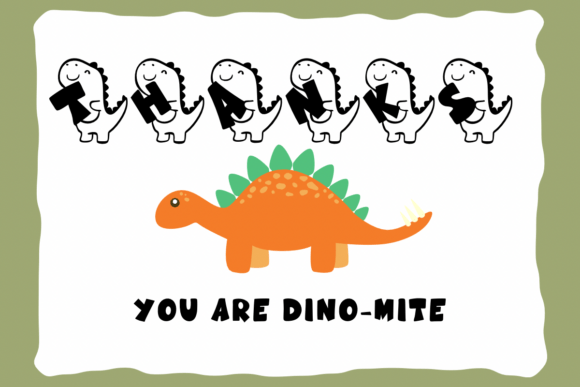 Cute Dino Font - Preview 6