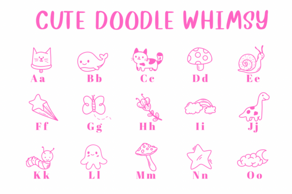 Cute Doodle Whimsy Font - Preview 1