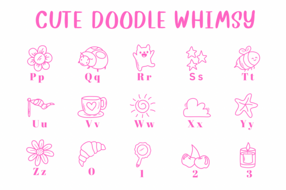 Cute Doodle Whimsy Font - Preview 2