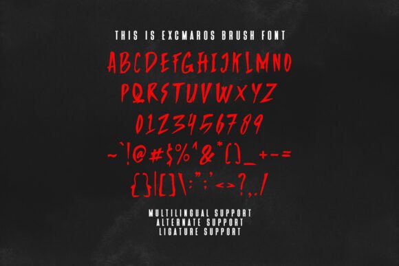Excmaros Font PNG with transparent background - Preview 6