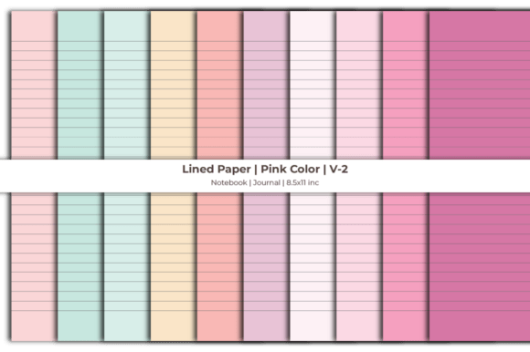 Lined Paper | Pink Color Graphic by Sumon Chandra · Creative Fabrica