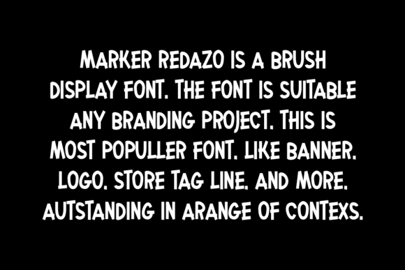 Marker Redazo Font PNG with transparent background - Preview 3
