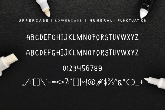 Marker Simpera Font PNG with transparent background - Preview 2