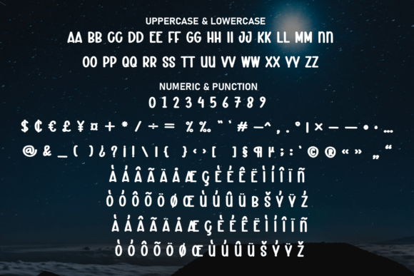 Midnight Monlight Font PNG with transparent background - Preview 6