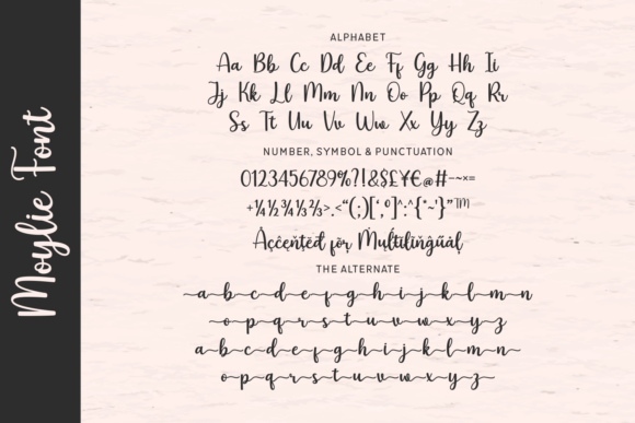 Moylie Font PNG with transparent background - Preview 3