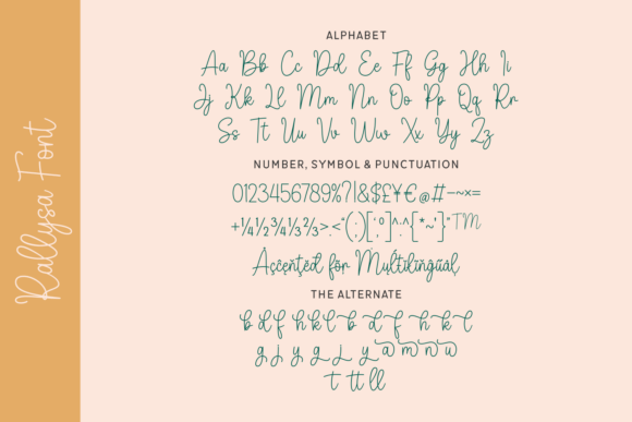 Rallysa Font PNG with transparent background - Preview 3