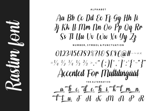 Rastim Font PNG with transparent background - Preview 4