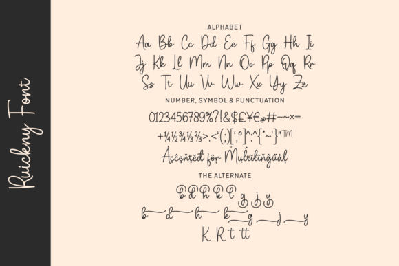 Ruickny Font PNG with transparent background - Preview 1