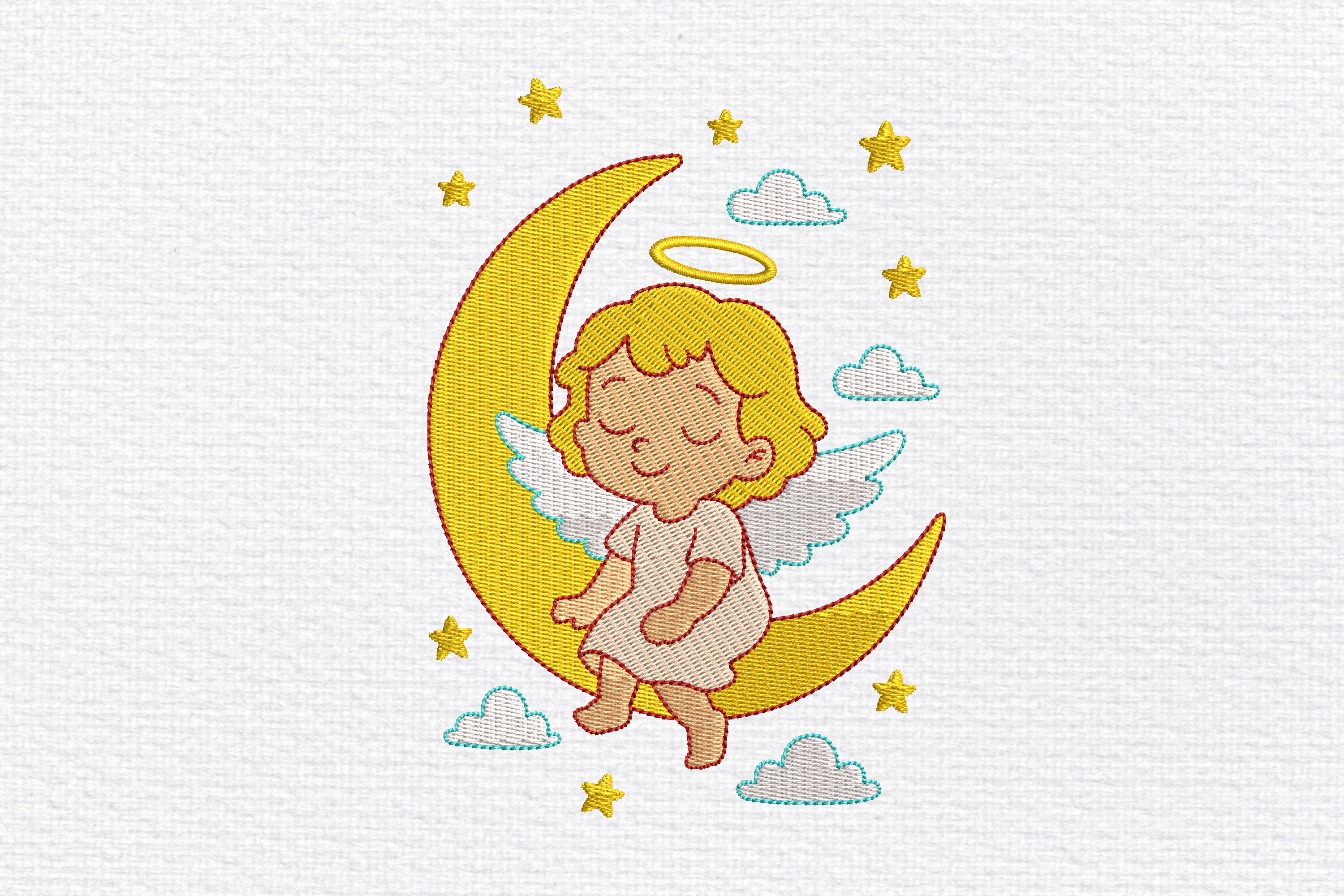 Sleeping Angel on the Moon