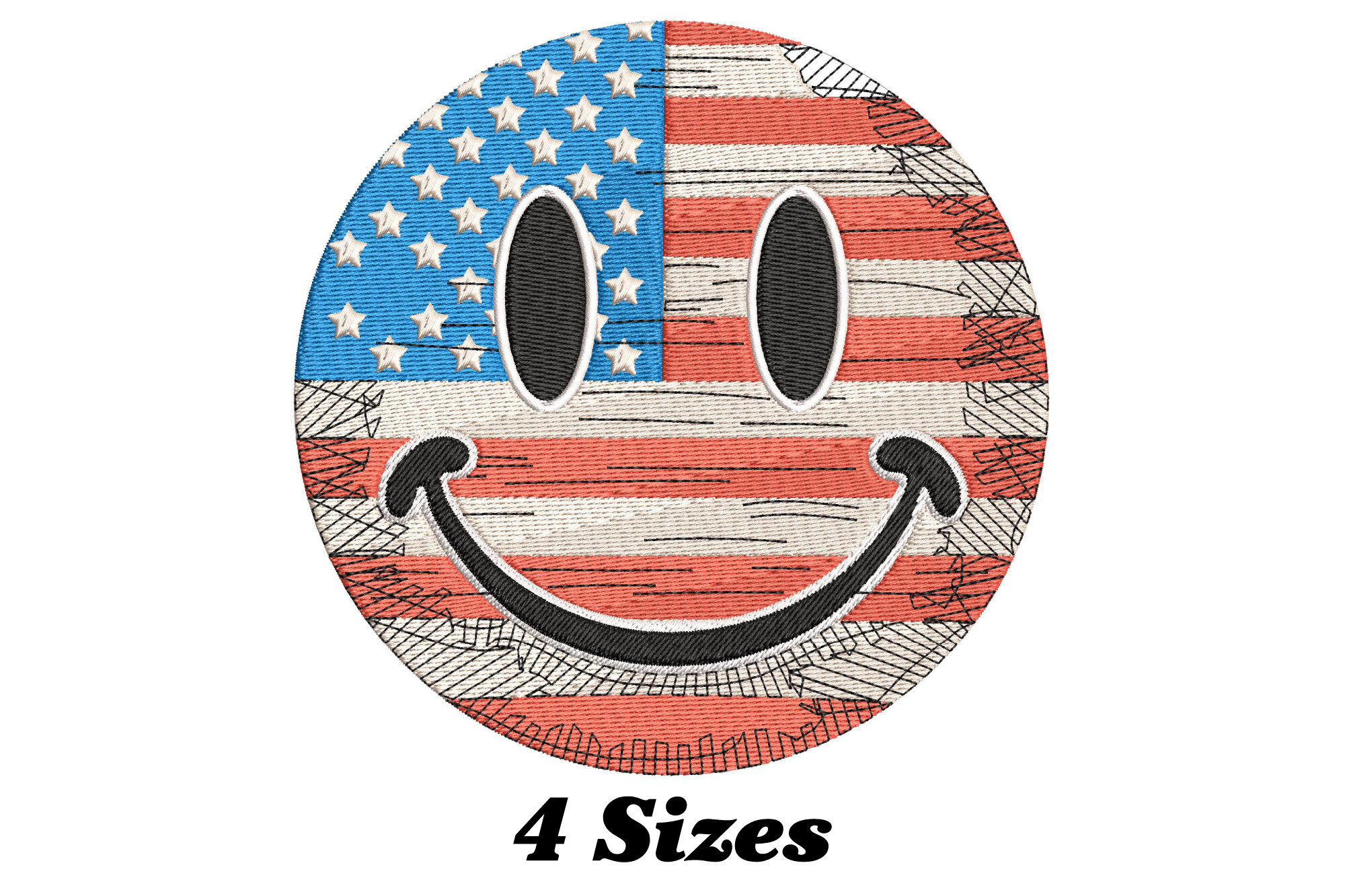 USA American Flag Smiley Face