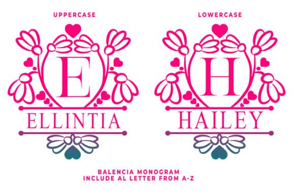 Balencia Monogram Font - Preview 2