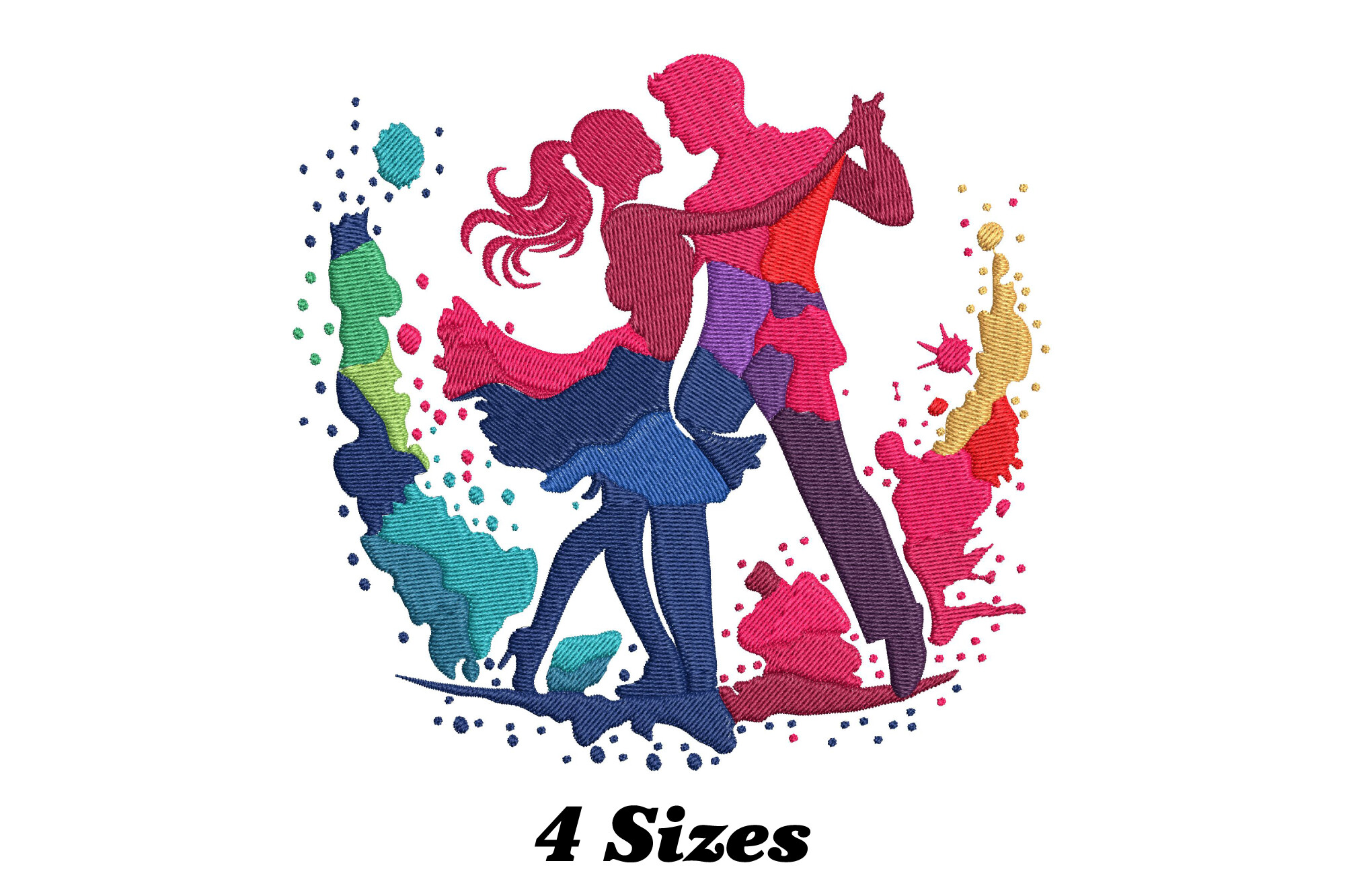 Colorful Dancing Couple
