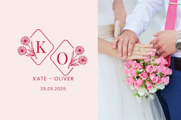 Daisy Floral Monogram Font - Preview 2