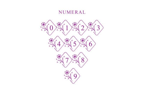 Dandelion Floral Monogram Font PNG with transparent background - Preview 5