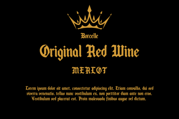 Demon Old English Font PNG with transparent background - Preview 3