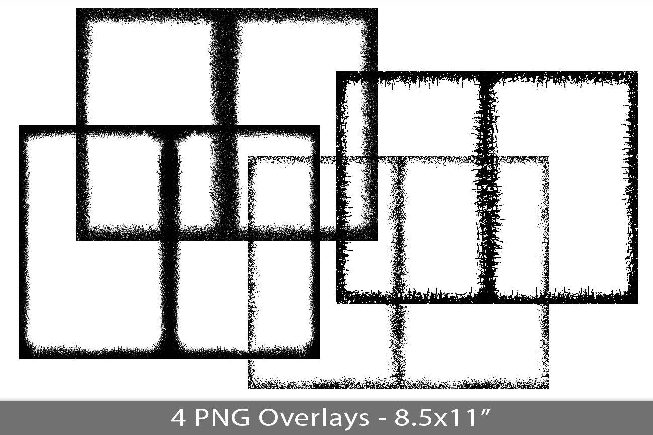 Distress Frame PNG Overlay