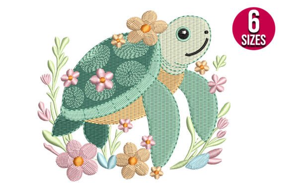 Floral Sea Turtle