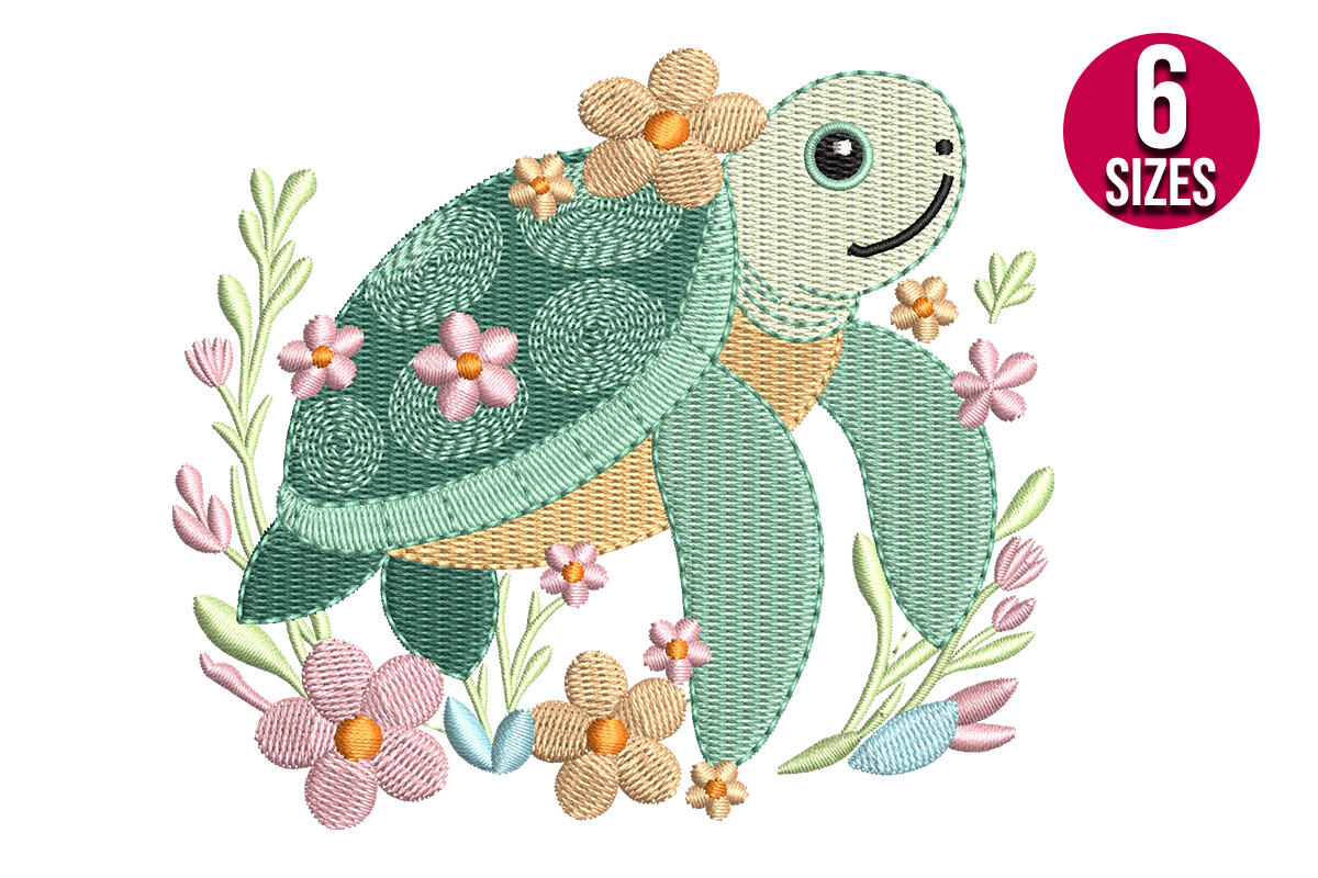 Floral Sea Turtle