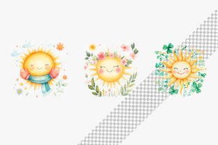 Funny Spring Sun Clipart Graphic by Venture Studio · Creative Fabrica