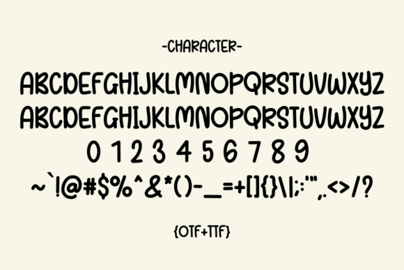 Happy Cute Font PNG with transparent background - Preview 2
