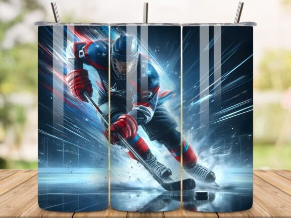 Ice Hockey Tumbler Wrap Sublimation Graphic Tumbler Wraps By BEE CREATION