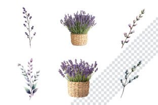 Lavender Watercolor Clipart Graphic by Venture Studio · Creative Fabrica