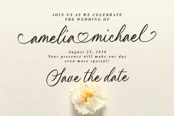 Lovely Flower Font PNG with transparent background - Preview 5