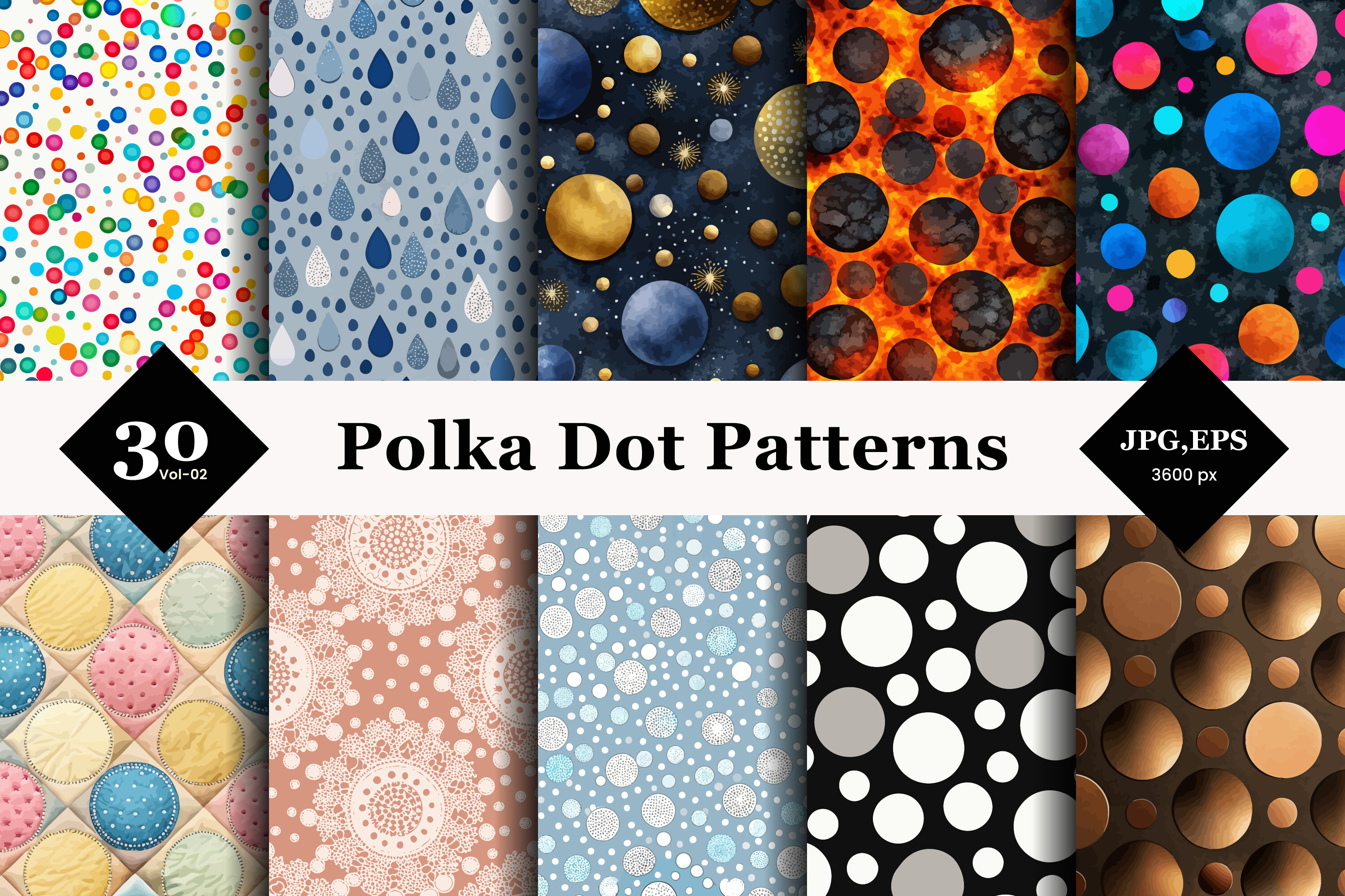 Polka Dot Seamless Patterns 02 Graphic by TriDraw · Creative Fabrica