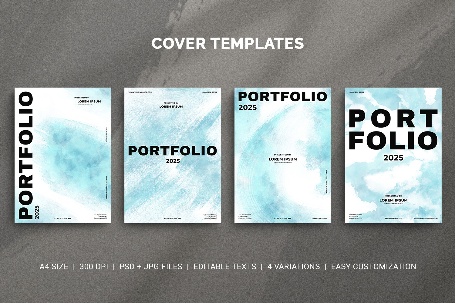 Portfolio Cover Template Set Graphic by Pugazh Logan · Creative Fabrica
