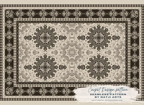 Vintage Arabic Pattern.Persian Carpet. Graphic by natji_digital_arts ...