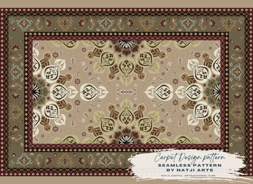 Vintage Arabic Pattern.Persian Carpet. Graphic by natji_digital_arts ...